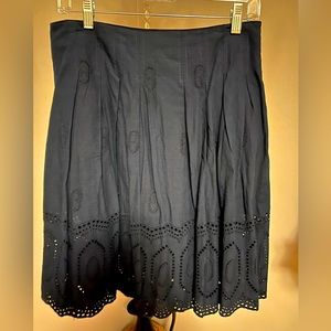 100% Cotton French Style Lined Navy Blue Skirt by Verve Ami Size 8